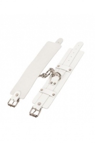 Оковы Leather Dominant Leg Cuffs, white (KVL-280156)