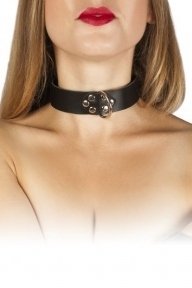 Ошейник Leather Collar, black (KVL-280172)