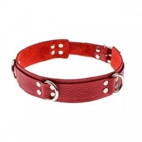 Ошейник Slave leather collar,red (KVL-280241)