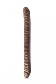 Подвійний фаллоімітатор DR SKIN 18INCH CHOCOLATE (T331243)