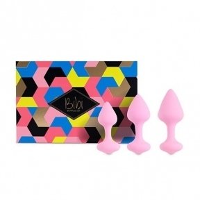 Набір силіконових анальних пробок FeelzToys - Bibi Butt Plug Set 3 pcs Pink (SO4576)