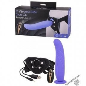 Страпон жіночий з пультом управління Seven Creations DILDO STRAP-ON PURPLE (DT51130)