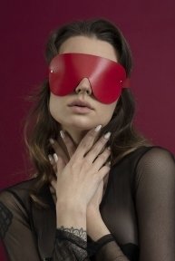 Маска на очі Feral Feelings - Blindfold Mask, натуральна шкіра, червона (SO3413)