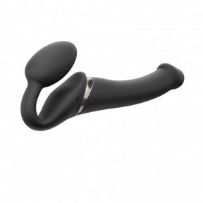 Безремневой страпон Strap-On-Me VIBRATING Black M (SO3354)