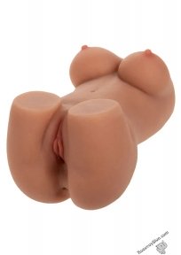 Мастурбатор вагіна-полуторс CalExotics Pussy and Tits з грудьми, бежевий, (CE14634)