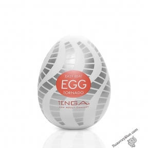 Мастурбатор-яйце Tenga Egg Tornado зі спірально-геометричним рельєфом, SO7845