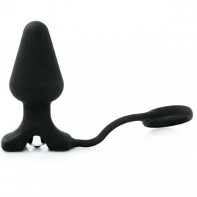 Анальна пробка з кільцем Black Silicone (810329)