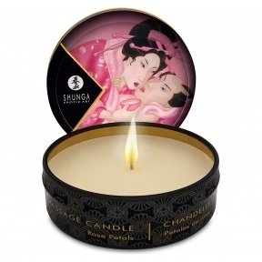 Масажна свічка Shunga MINI MASSAGE CANDLE - Rose Petals, 30 мл