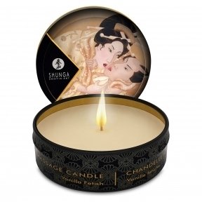 Масажна свічка Shunga MINI MASSAGE CANDLE - Vanilla Fetish, 30 мл