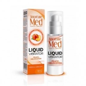Лубрикант з ефектом вібрації Amoreane Med Liquid Vibrator Peach, 30 мл (SO3985)