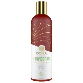 Масажна олія DONA Reinvigorate - Coconut & Lime Essential Massage Oil, 120 мл