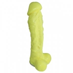Крафтове мило-член із присоскою Чистий Кайф Yellow size XL