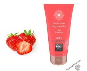 Їстівний лубрикант SHIATSU Love Полуниця, 75 мл (HOT67044)