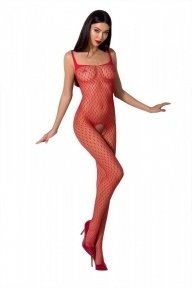 Бодістокінг Passion BS071 red, комбінезон на бретелях (PBS071R)