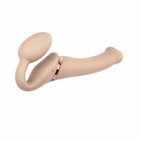 Безремневой страпон Strap-On-Me VIBRATING Flesh M (SO3355)