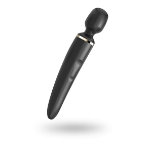 Вібромасажер Satisfyer Wand-er Woman (Black/Gold), водонепроникний, потужний, розмір XXL (SO3456)