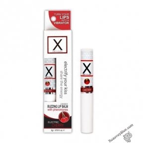 Стимулюючий бальзам для губ унісекс, вишня Sensuva - X on the Lips Cherry з феромонами, вишня (SO4463)