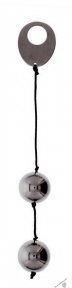 Кулі вагінальні DOMINO METALLIC BALLS, CHROME BLACK (DT50903)