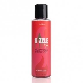 Зігріваючий масажний гель Sensuva - Sizzle Lips Strawberry, 125 мл (SO3210)