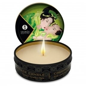 Масажна свічка Shunga MINI MASSAGE CANDLE - Exotic Green Tea, 30 мл