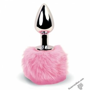 Анальна пробка FeelzToys - Bunny Tails Butt Plug Pink (SO5061)