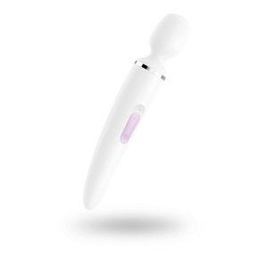 Вібромасажер Satisfyer Wand-er Woman (White/Chrome), розмір XXL (SO3458)