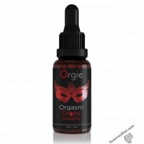 Збудливі краплі для клітора Orgie Orgasm Drops Kissable, 30 мл, тепло-холод, смак яблука (OR51416)