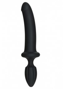 Анальний плаг з ділдо Doc Johnson Kink - Dual Density SECONDSKYN Fuck Plug - Black (SO4020)