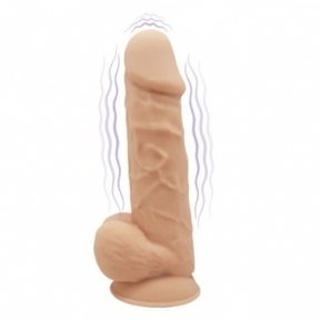 Фалоімітатор із вібрацією SilexD Norman Vibro Flesh (MODEL 1 size 8,5in), двошаровий (SO5016)