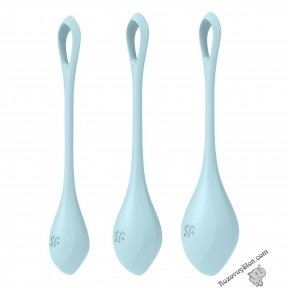 Набір йоні намистин Satisfyer Yoni Power 2 Light Blue, діаметр 2-2,5-3см, вага 22-44-73гр (SO5548)