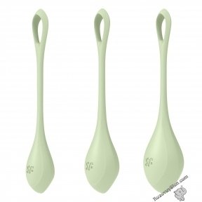 Набір йоні намистин Satisfyer Yoni Power 2 Light Green, діаметр 2-2,5-3см, вага 22-44-73гр (SO5549)