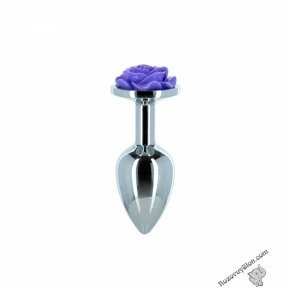 Металева анальна пробка Lux Active – Rose Anal Plug – Purple (SO5573)