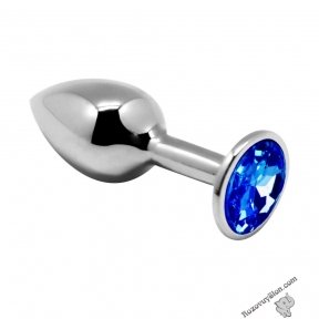 Анальна пробка Alive Mini Metal Butt Plug Blue L (SO6007)