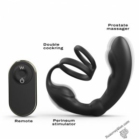 Масажер простати Dorcel P-Ring з ерекційним кільцем та пультом ДК (SO6240)