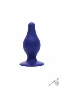 Анальна пробка SilexD (Model 2 size M) Blue двошарова, силікон + Silexpan (SO6739)