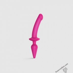 Анальна пробка з ділдо Strap-On-Me SWITCH PLUG-IN SEMI-REALISTIC DILDO FUCHSIA - L (SO6829)