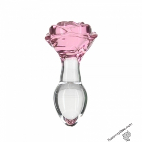 Скляна анальна пробка Pillow Talk - Rosy- Luxurious Glass Anal Plug (SO6834)