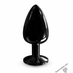 Металева анальна пробка із прикрасою у вигляді кристалу Dorcel - Diamond Plug BLACK L (SO7810)