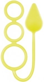 Анальна пробка RENEGADE 3 RING CIRCUS MEDIUM, YELLOW (T280185)