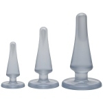Набір анальних пробок Doc Johnson Crystal Jellies Anal Initiation Kit - Clear