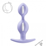 Анальні кульки Fun Factory B BALLS DUO Purple, ефект вібрації, діаметр 3,2 та 3,6 см