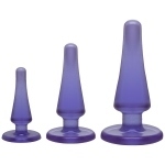 Набір анальних пробок Doc Johnson Crystal Jellies Anal Initiation Kit - Purple