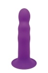 Фалоімітатор Термоактивний SOLID LOVE RIBBED PURPLE, 18х4 см (DT21703)