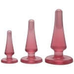 Набір анальних пробок Doc Johnson Crystal Jellies Anal Initiation Kit - Pink
