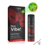 Рідкий вібратор Orgie Sexy Vibe! Hot, 15 мл, зігріваючий, дуже потужний, зі смаком полуниці (OR21210)