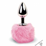 Анальна пробка FeelzToys - Bunny Tails Butt Plug Pink (SO5061)