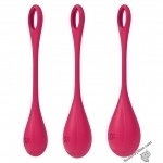 Набір йоні намистин Satisfyer Yoni Power 1 Red, діаметр 2-2,5-3см, вага 22-46-74гр (SO5547)