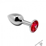 Анальна пробка Alive Mini Metal Butt Plug Red M (SO5999)