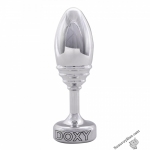 Металева анальна пробка DOXY Butt Plug RIBBED, 3,3 см (SO8031)