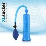 Вакуумна помпа XLsucker Penis Pump Transparant, 19,5х5,4 см (Синій)